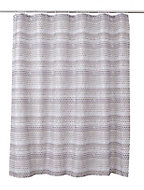 Rideau de douche Castorama tissu raye bleu